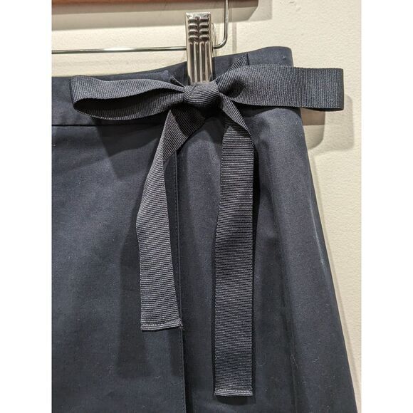 Brooks Brothers Navy Blue Ribbon Tie Waist Midi Wrap Skirt, 8 - Picture 2 of 8